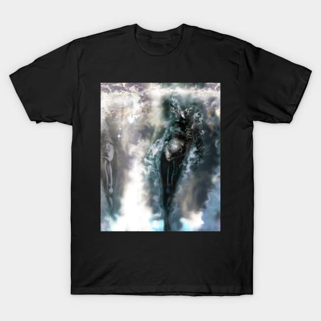 Machine Nightmare {Silver} [ Fantasy Figure Illustration ] T-Shirt by grantwilson